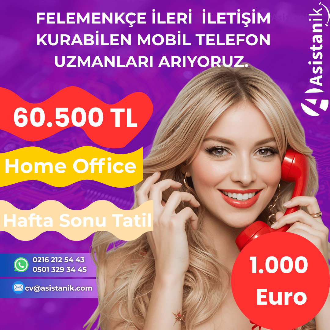 Felemenkçe Bilen Home Ofis Müşteri Temsilcisi